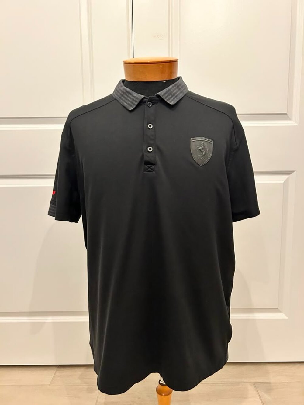 Puma Scuderia Ferrari Men’s Polo Shirt Black Short Sleeve Size XL Cambodia.